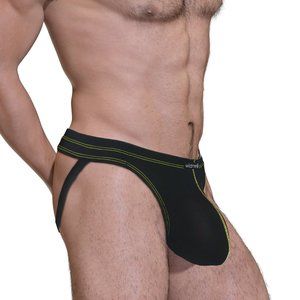  Wildmant Stitch Big Boy Pouch Brief White : Clothing